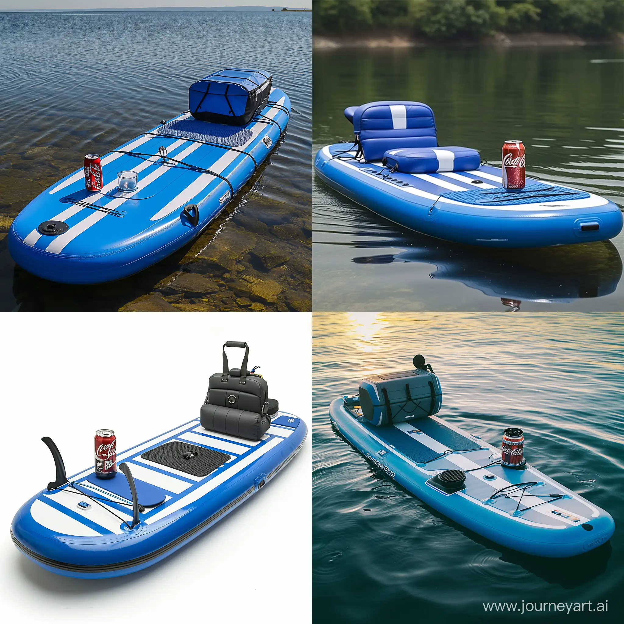 Blue-Motorized-StandUp-Paddleboard-with-Backrest-and-Accessories