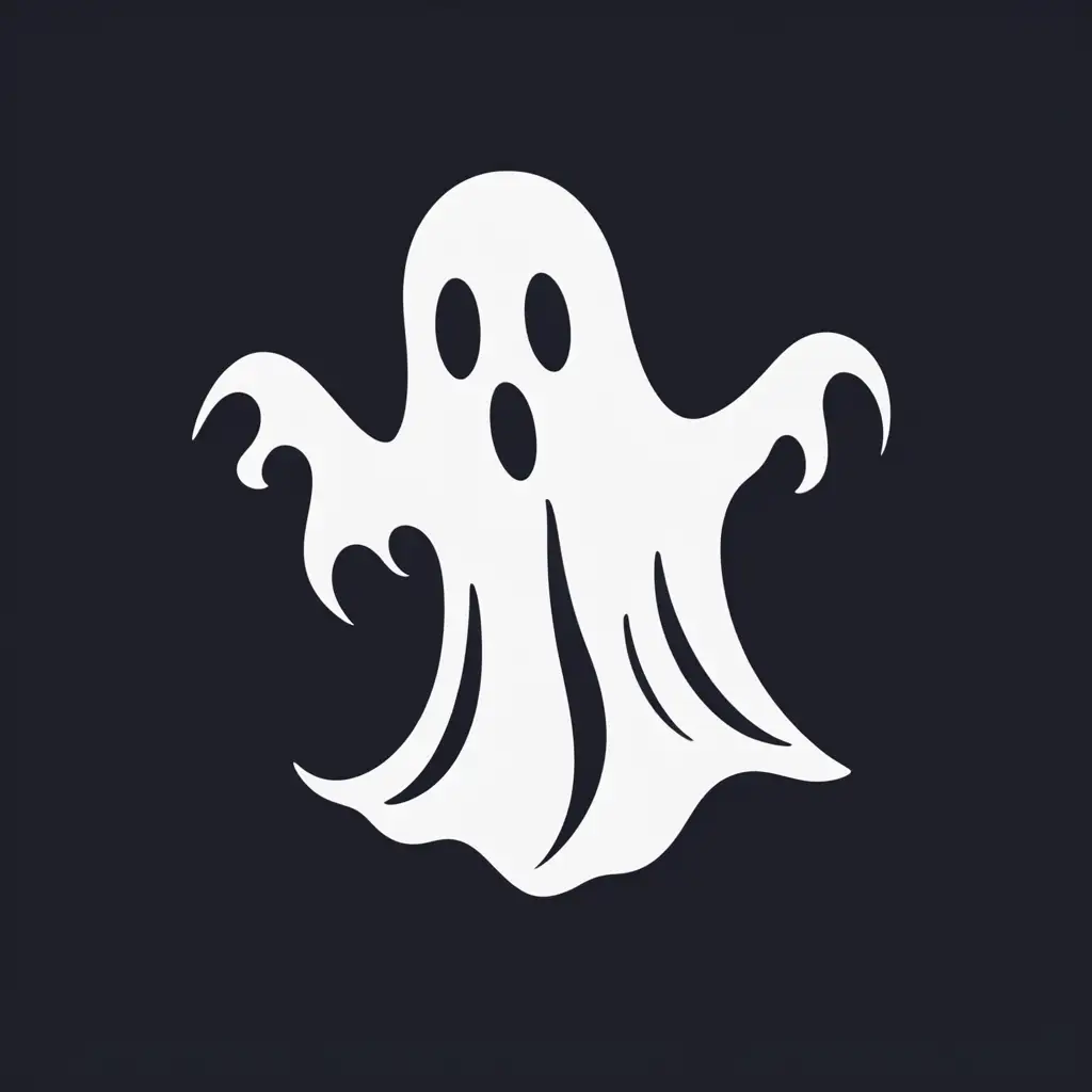 Minimalistic Ghost Logo Design for a Sleek and Timeless Brand Identity