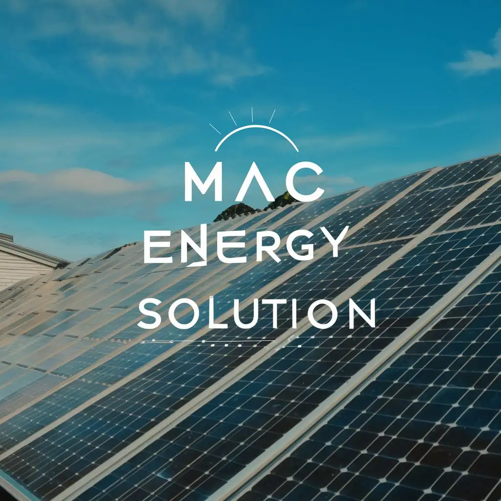 logo, Solar, with the text "MAC Energy Solution", typography, be used in Technology industry