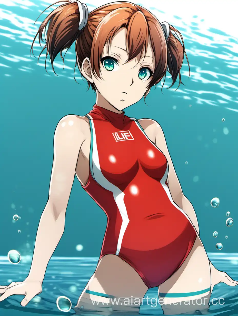 Anime-Lifeguard-in-Red-Swimsuit-with-Teal-Eyes