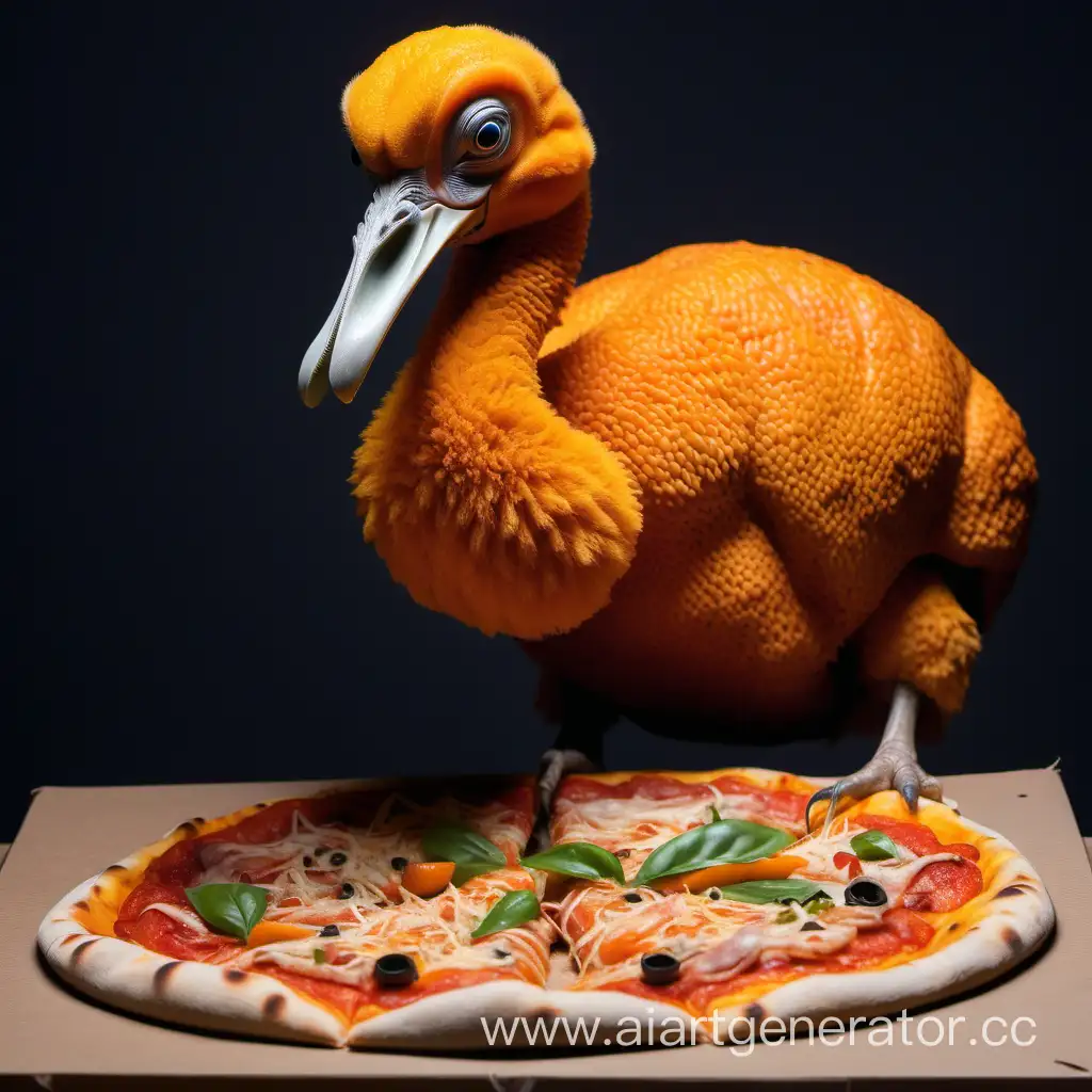 Orange-Mauritian-Dodo-Making-Pizza