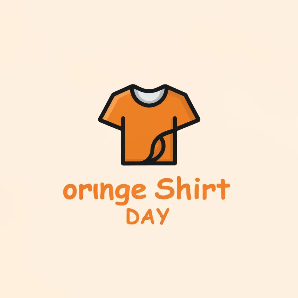 a logo design,with the text "Orange shirt day", main symbol:An orange t-shirt,Moderate,clear background