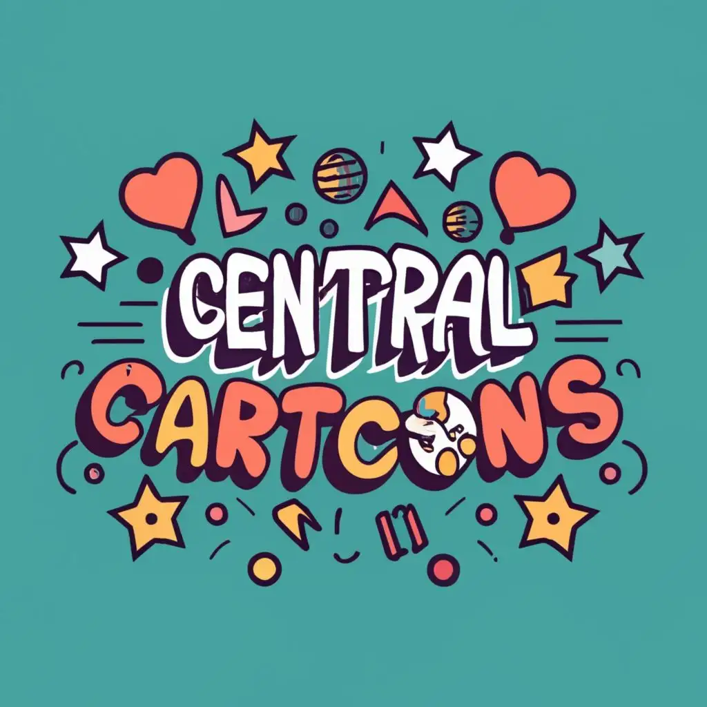 logo, YOUTUBE, with the text "CENTRAL CARTOONS", typography, be used in Entertainment industry