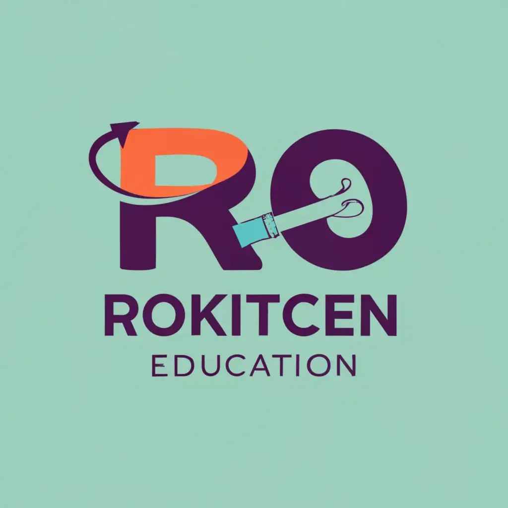 logo, Education, with the text "Rokitecen", typography, be used in Education industry