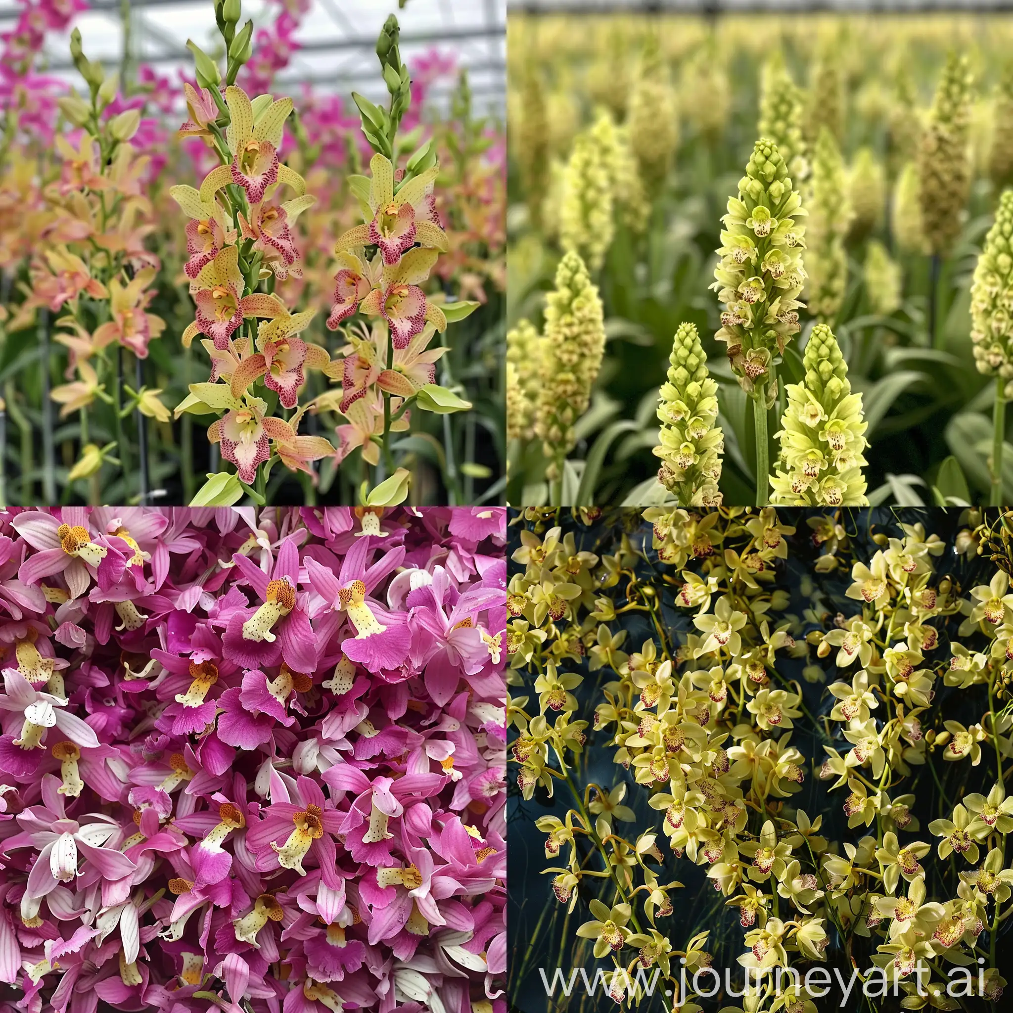 Vibrant-Sea-of-Willow-Orchid-Flowers-in-Bloom