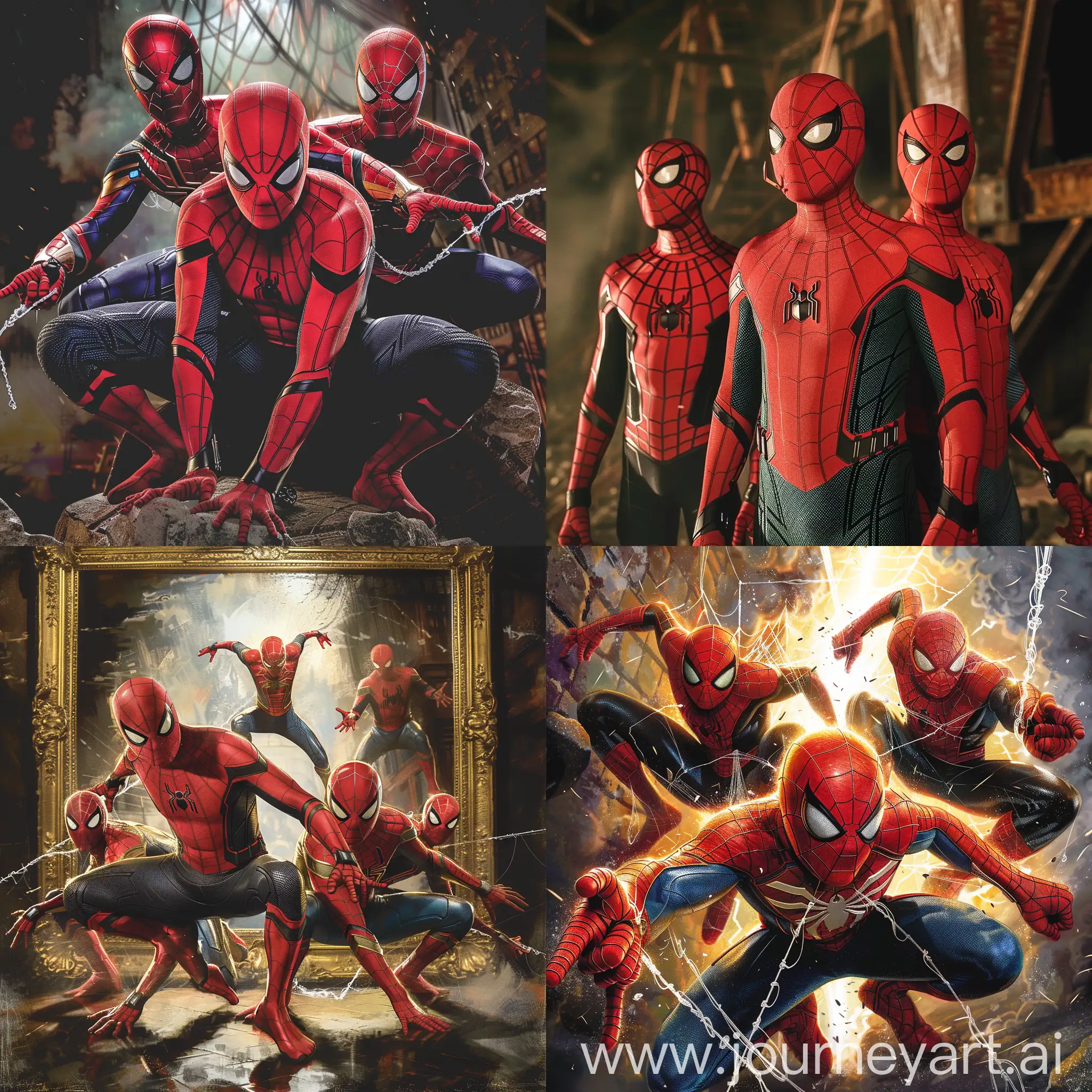 just give me a frame from spiderman no-way home with the 3 spidermen