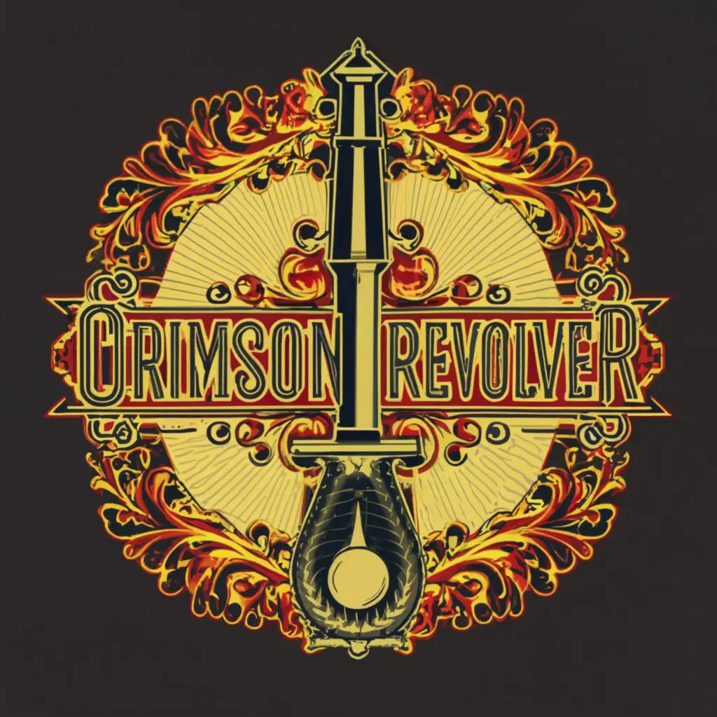 a logo design,with the text 'Crimson Revolver', main symbol:Band,complex,be used in Entertainment industry,clear background