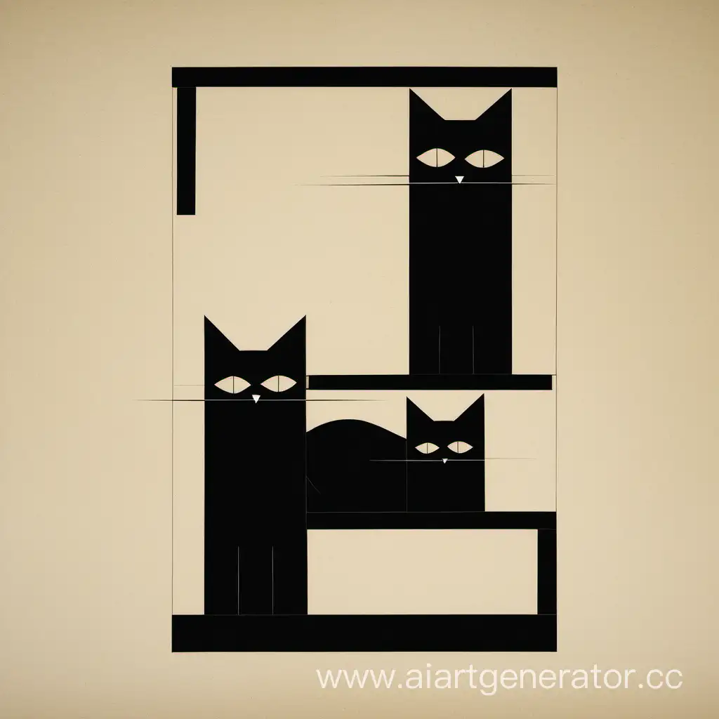 Abstract-Cat-Suprematism-Artwork