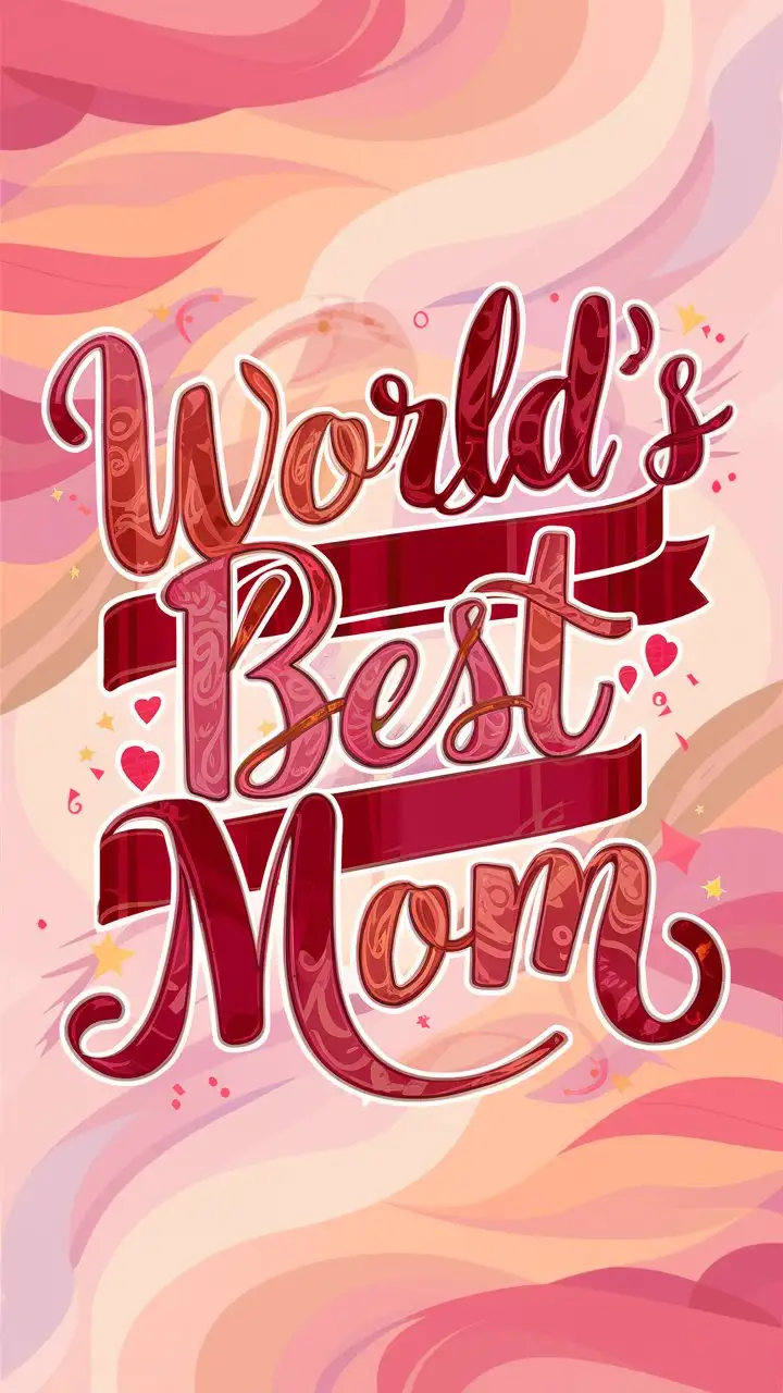 Graphic Typography Design Celebrating Worlds Best Mom