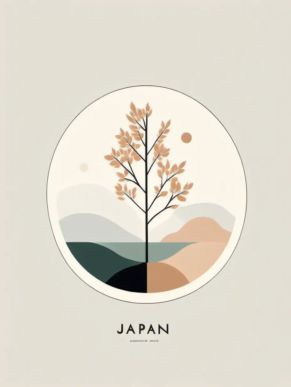 Japandi Style Natural Elements and Calm Color Palette Graphic