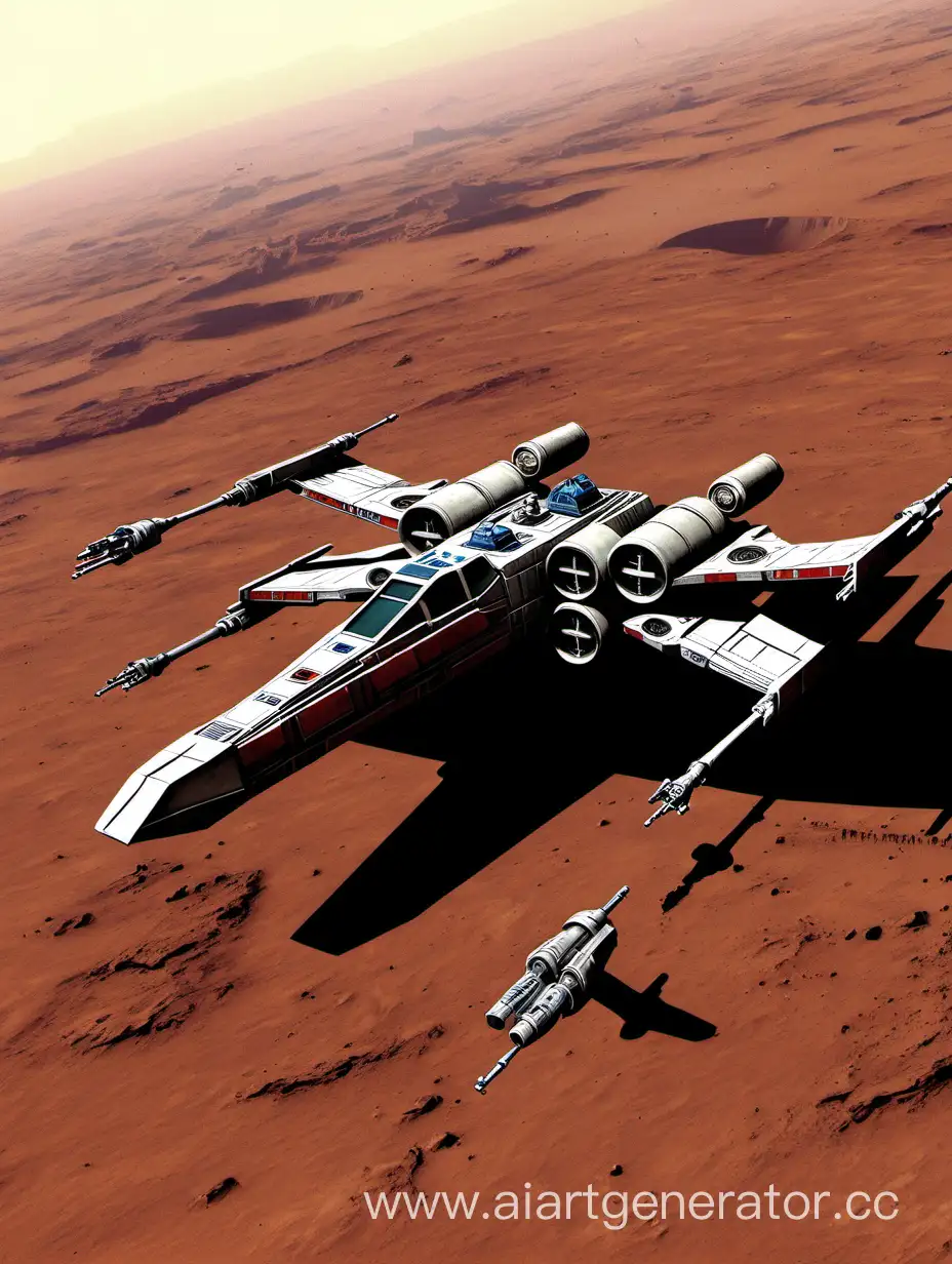 Star-Wars-Rebel-Base-on-Planet-Javin-4-with-Xwing-Fighter