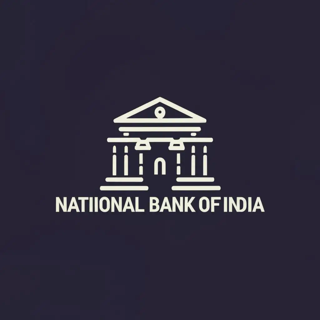 logo, Bank, with the text "National Bank of India", typography, be used in Finance industry