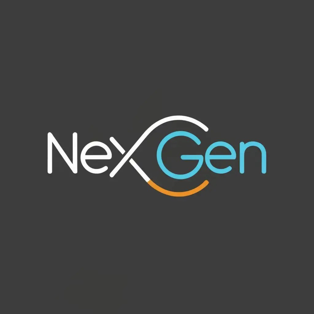 logo, Text Fornt like NexGen, with the text "NexGen", typography