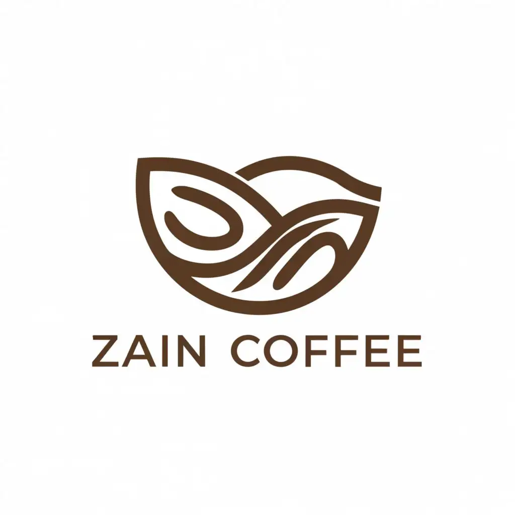 a logo design,with the text "zain coffee", main symbol:coffee,complex,be used in Events industry,clear background