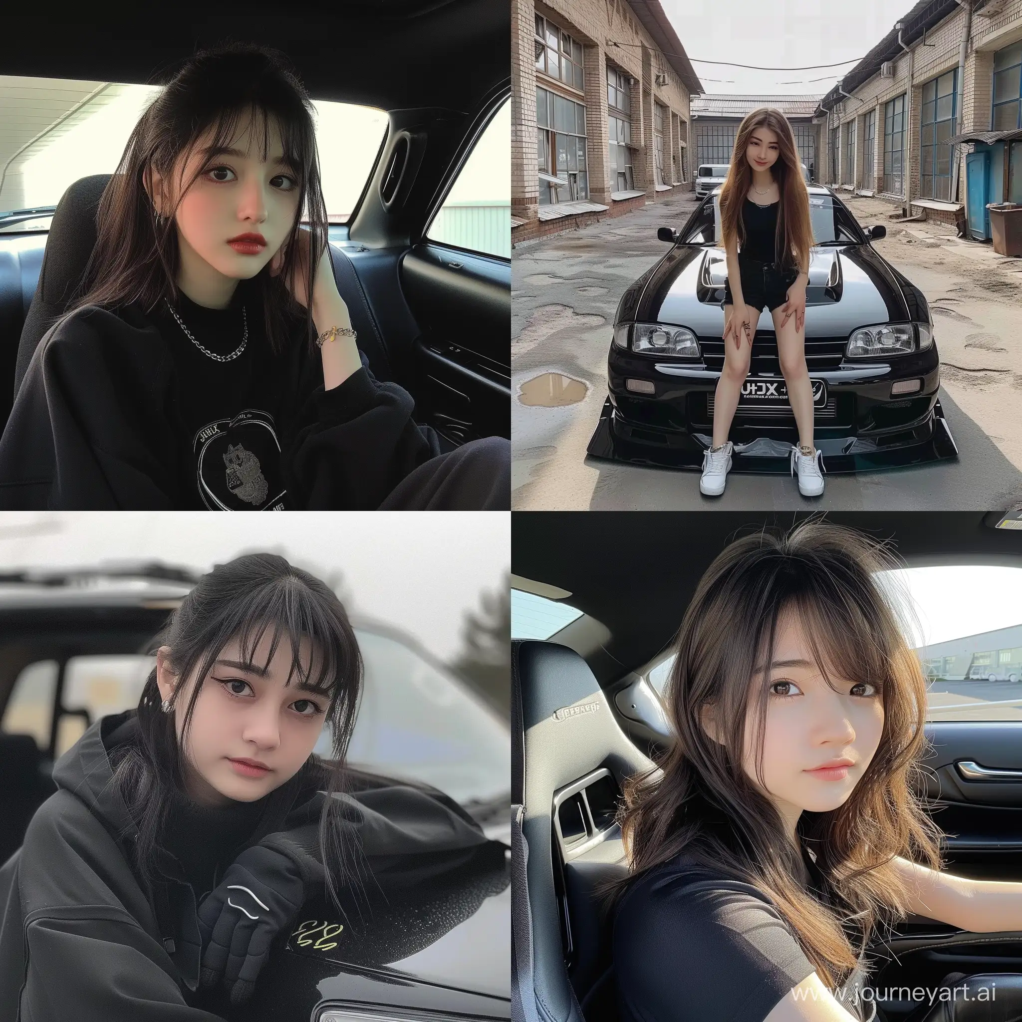 cute japan girl with mark2 jzx81 black color in Kazakhstan