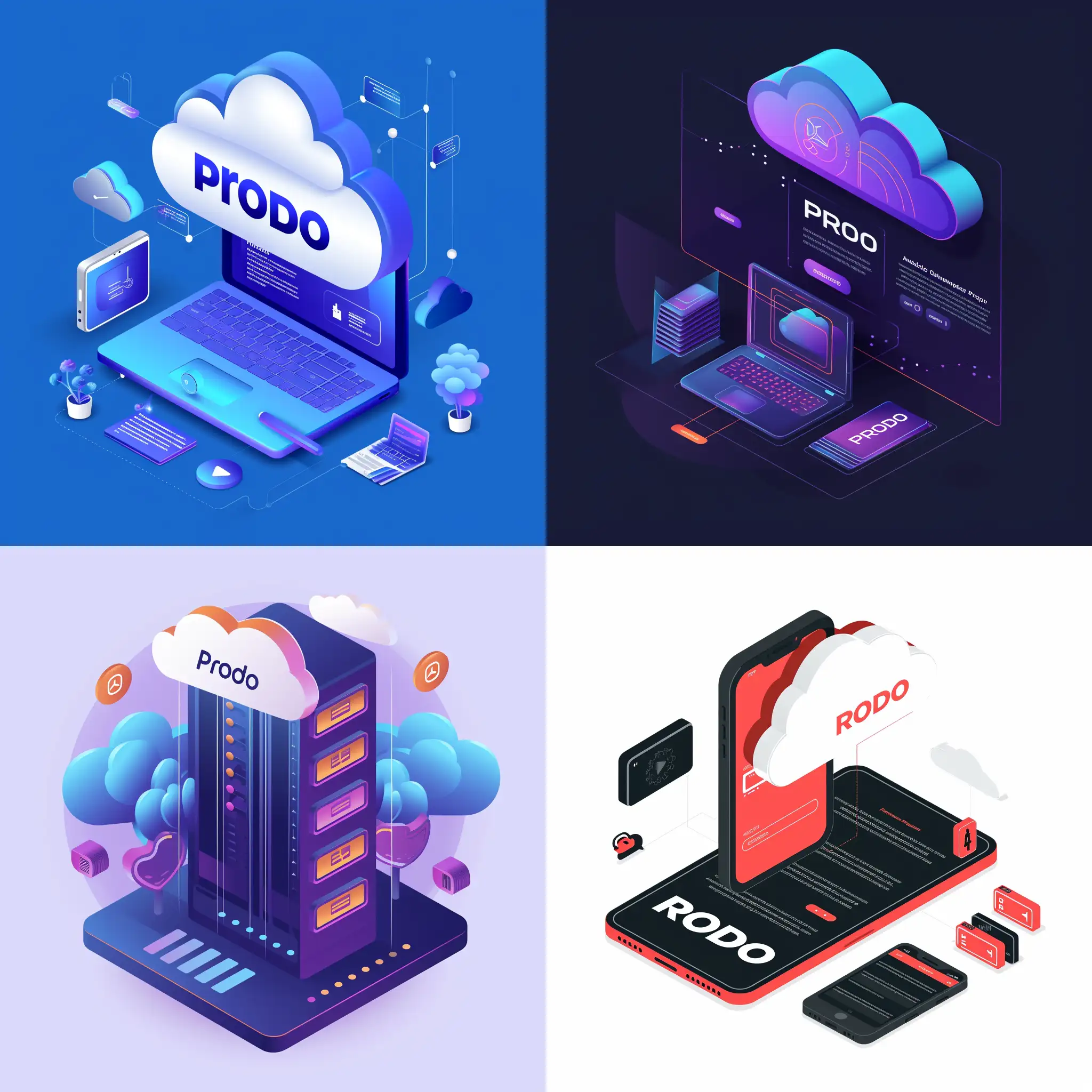 Create a design for my website cloud storage called Prodo