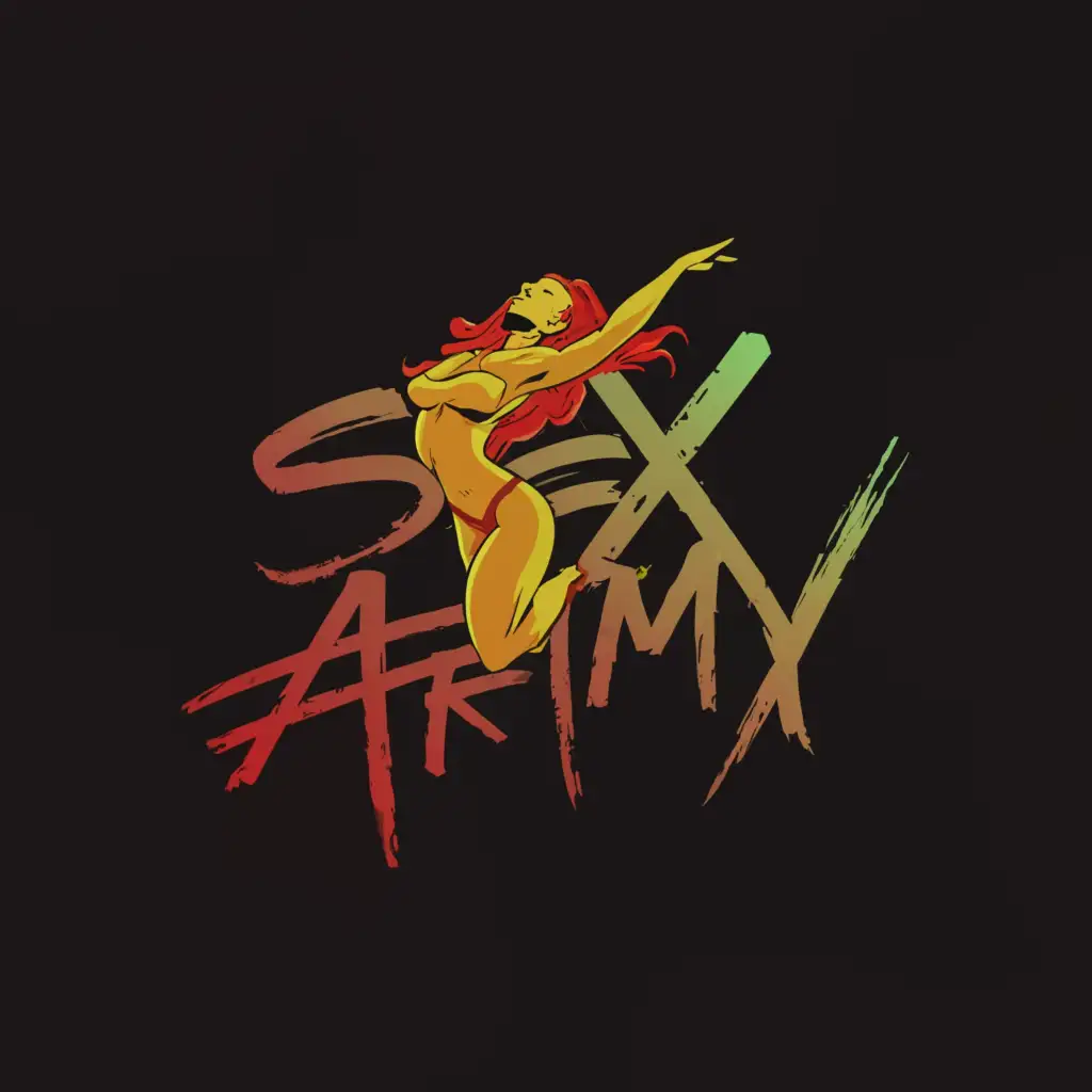 a logo design, with the text Sex Army, main symbol: Sexy Woman