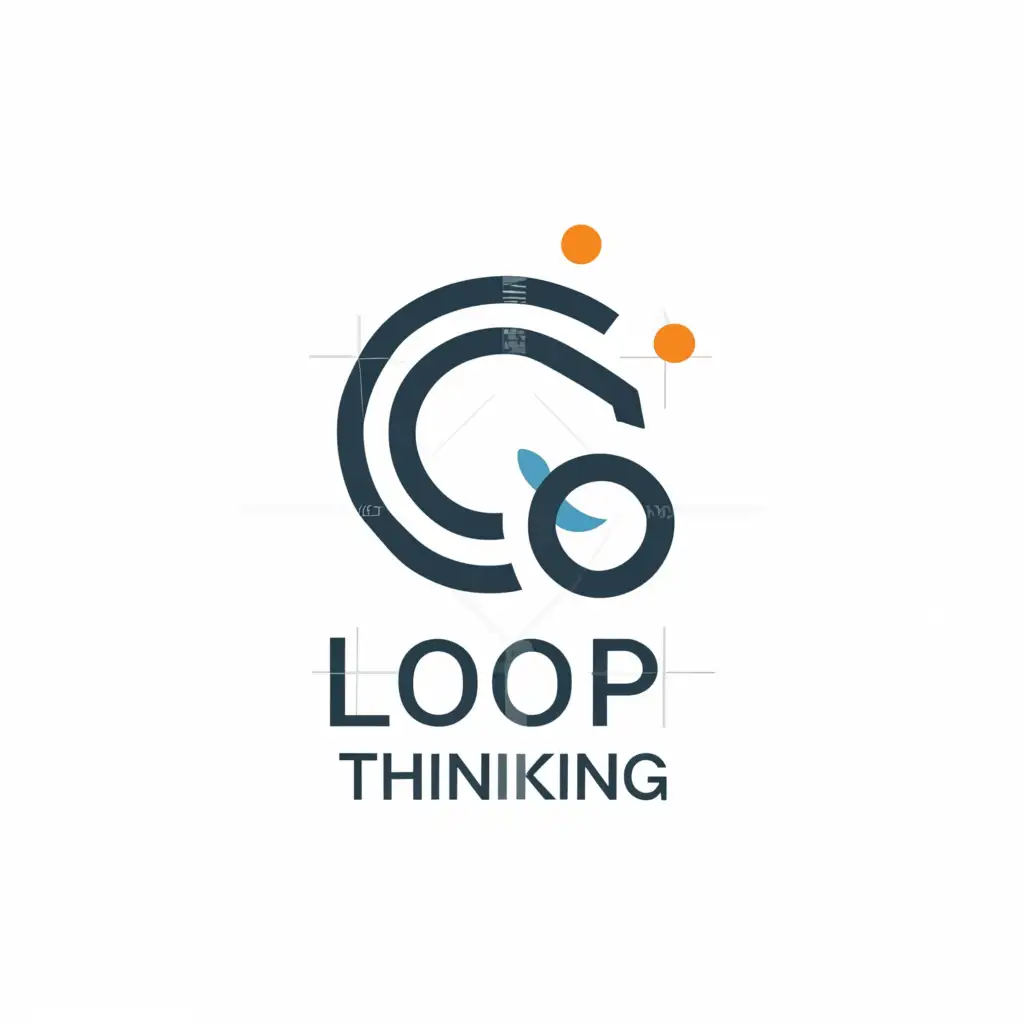 a logo design,with the text "LOOP", main symbol:LOOP THINKING,Minimalistic,be used in Internet industry,clear background