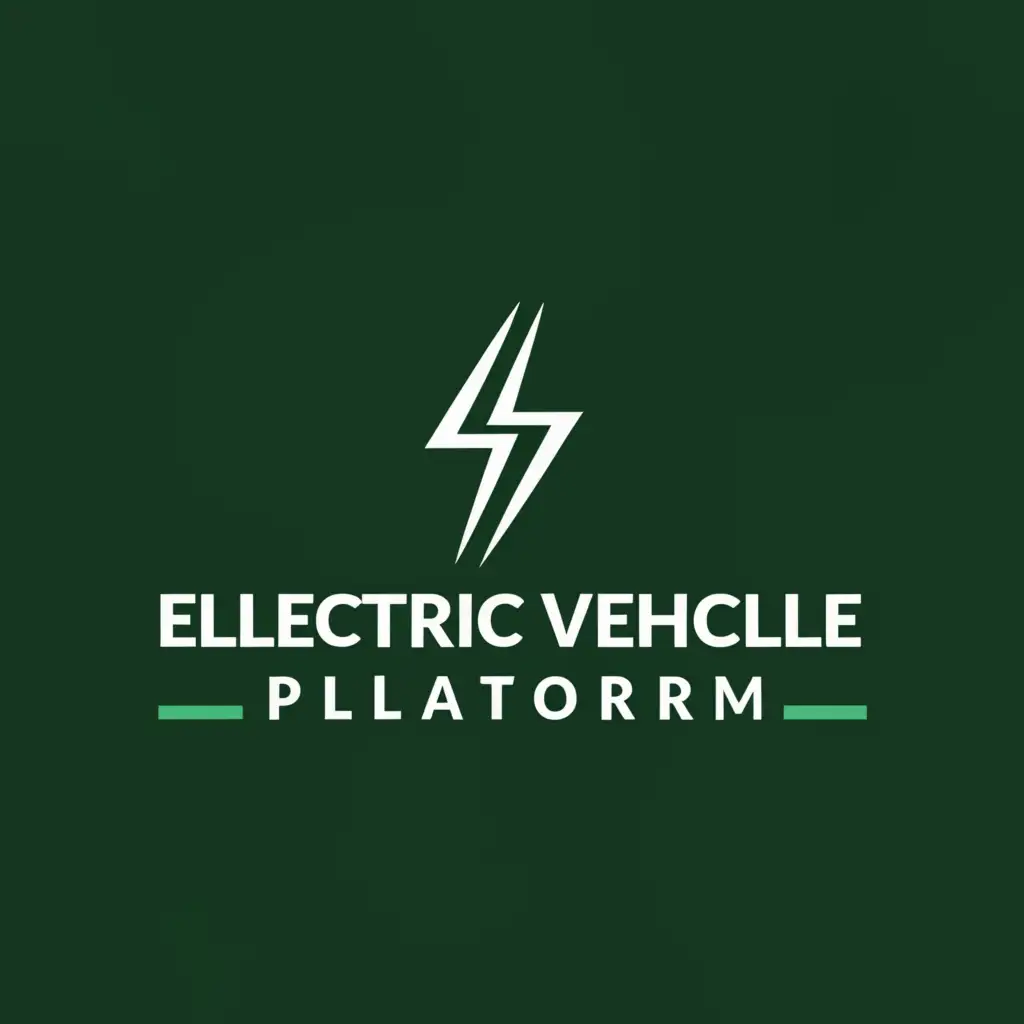 a logo design,with the text "Electric Vehicle Platform", main symbol:Ligthning, green, nature,Moderate,be used in Automotive industry,clear background