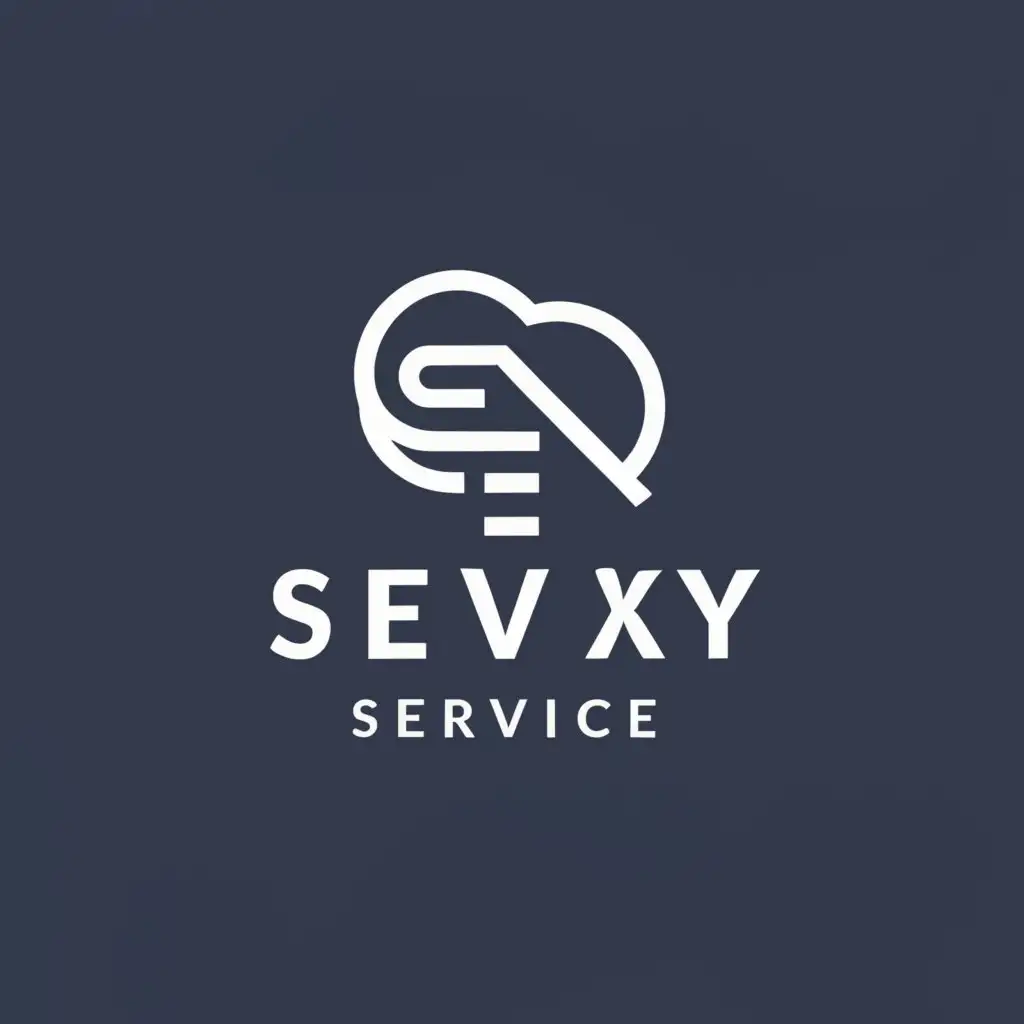 a logo design,with the text "Sky Service", main symbol:Sky,Minimalistic,clear background