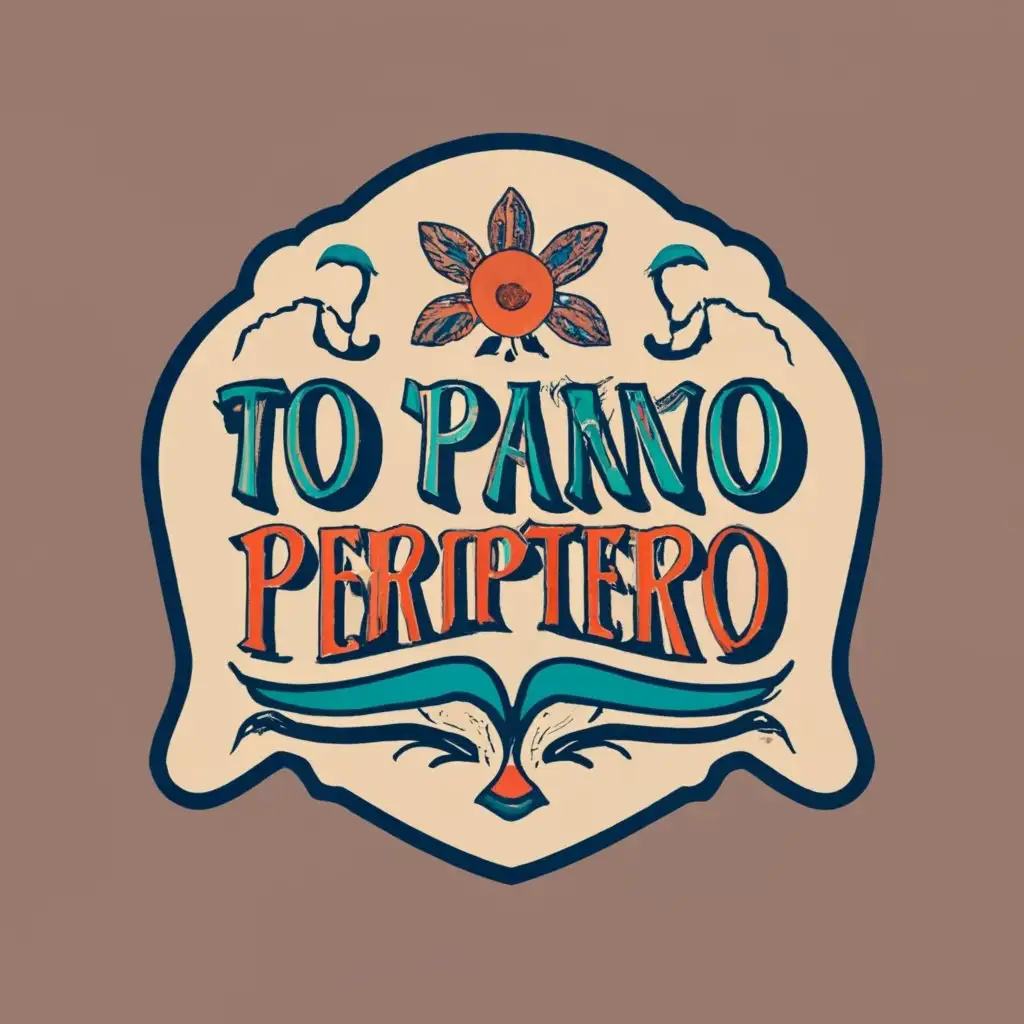 logo, Old cigarette kiosk, with the text "To Pano Periptero", typography