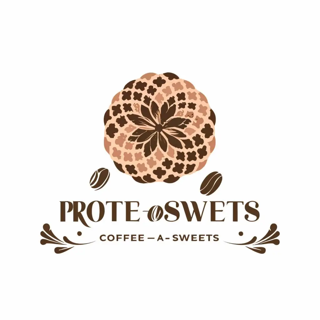 a logo design,with the text "coffee shop called "prote-Я-sweets"", main symbol:logo for a coffee shop called "prote-Я-sweets"
In the form of a dessert found in a protea flower,Умеренный,be used in Restaurant industry,clear background