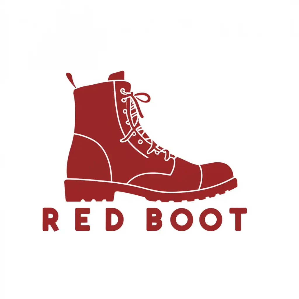 LOGO-Design-For-Red-Boot-Striking-Red-Boot-Icon-Against-a-Clear-Background