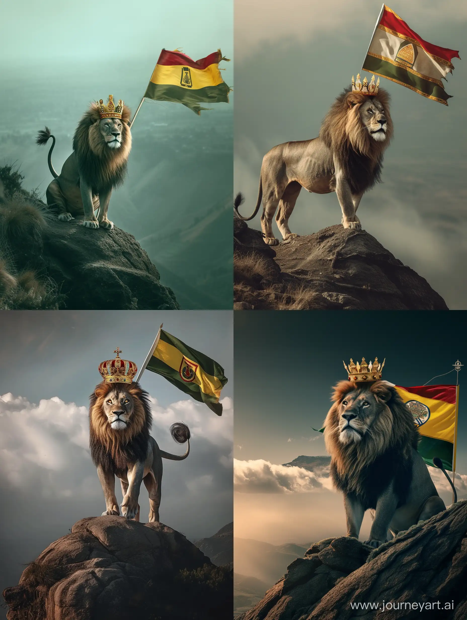 Majestic-Lion-of-Judah-Regal-Crown-Ethiopian-Flag-and-Mountain-Breeze