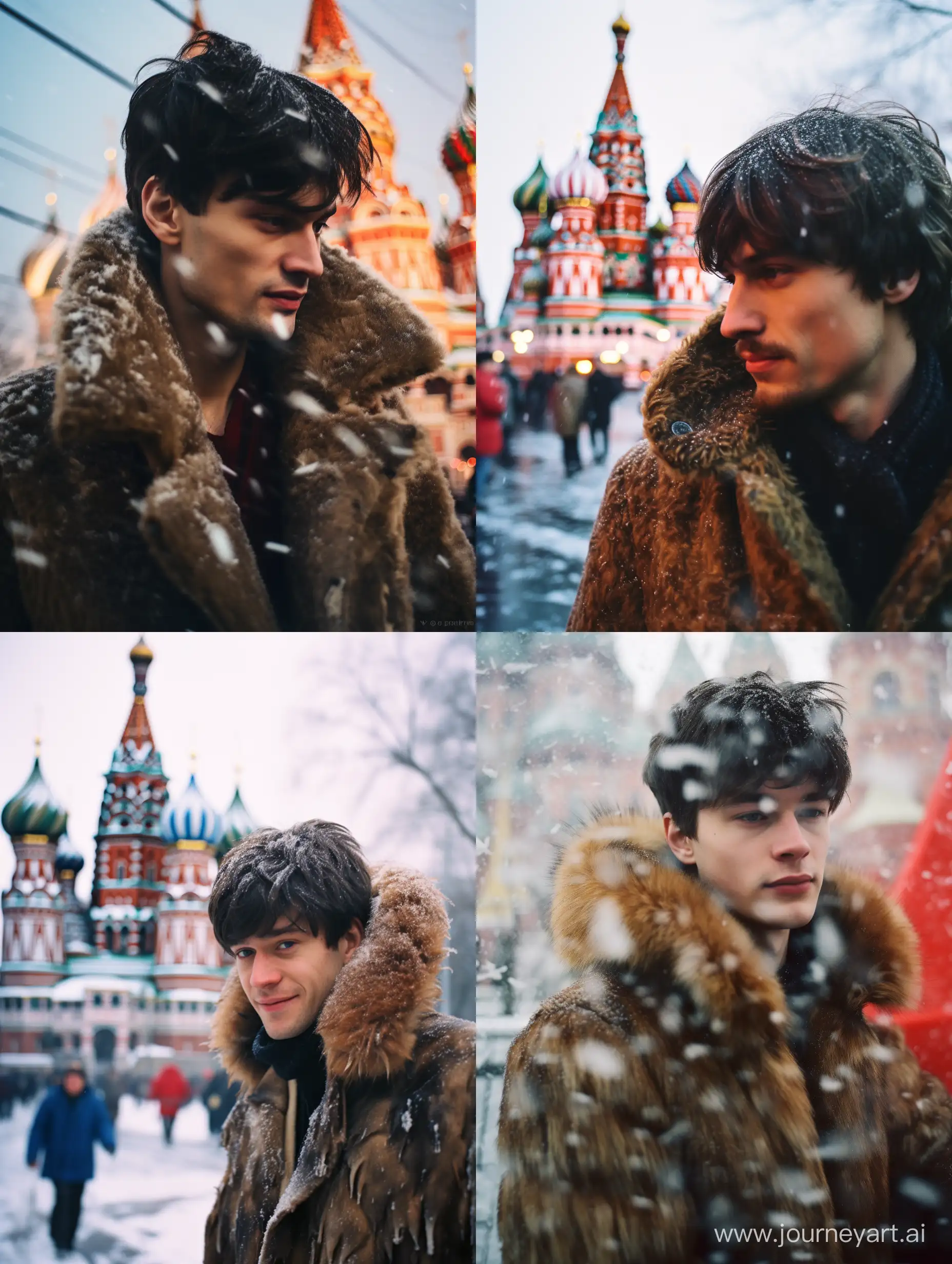 Snowy-Winter-Fashion-Stylish-Man-in-Sovietera-Fur-Hat-on-Red-Square