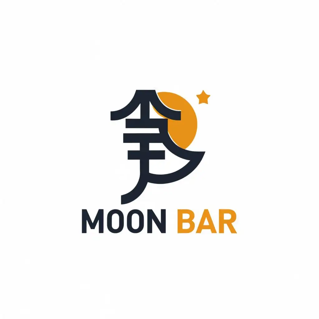 logo, Chinese style LOGO.The requirement is to have a month and not see the month, with the text "Moon bar", typography, be used in Home Family industry