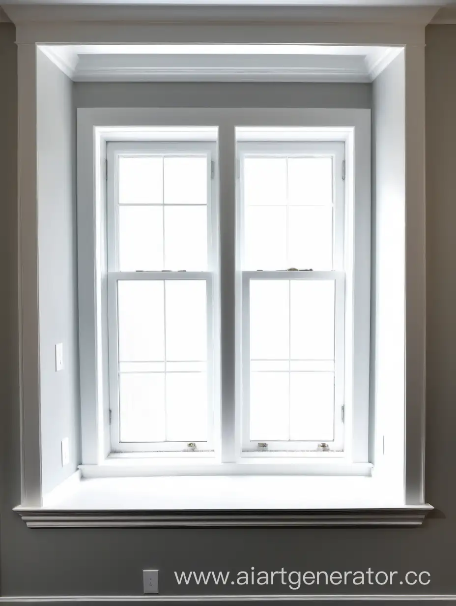 Minimalist-White-Window-with-Elegant-Molding-and-Sill