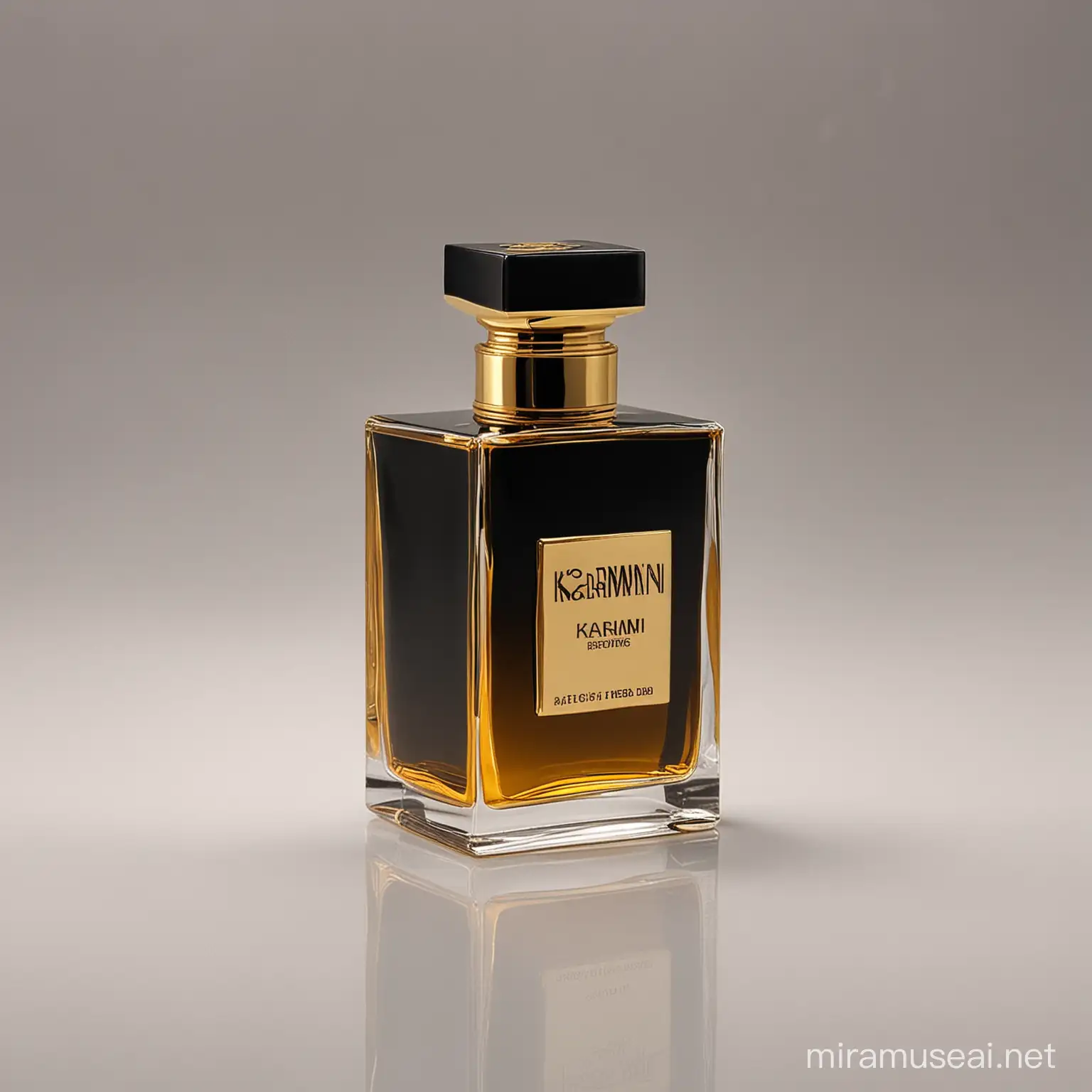 Bottle parfum golden for men righting karim with black 