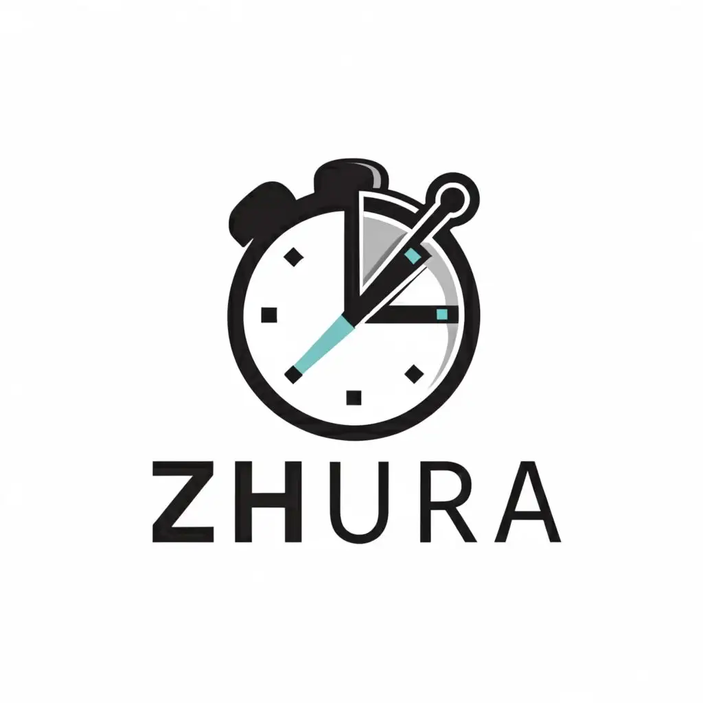 a logo design,with the text 'ZHOOURA', main symbol:CLOCK,Moderate,be used in Technology industry,clear background