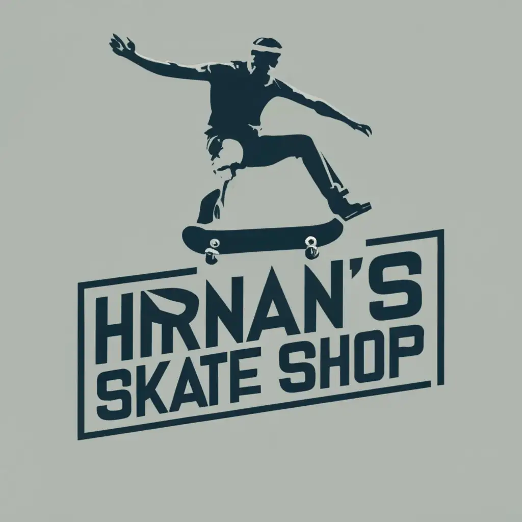 logo, skateboards, with the text "Hernan's Skate Shop", typography, be used in Sports Fitness industry