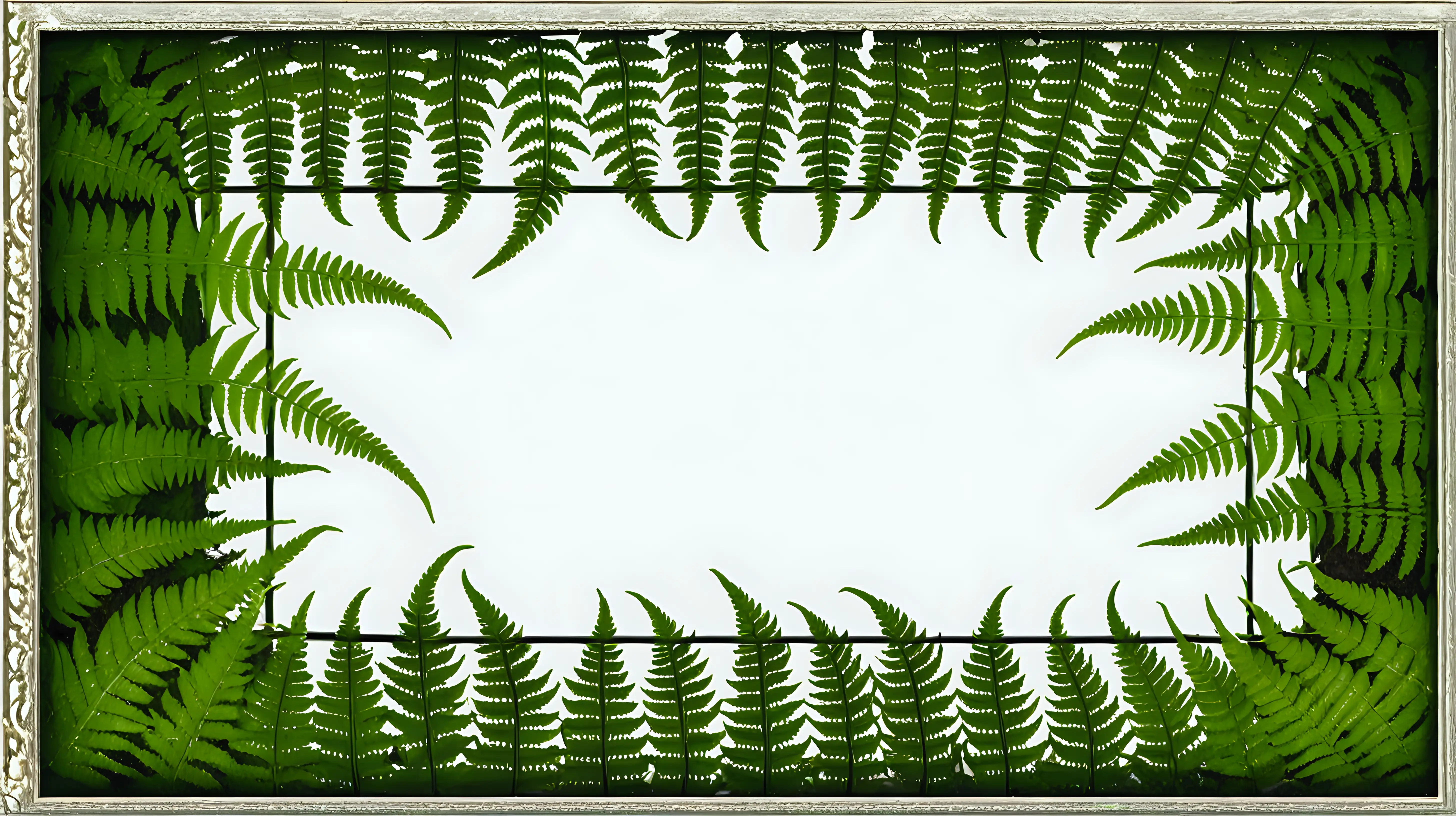Tranquil Fern Plants within Elegant Frame