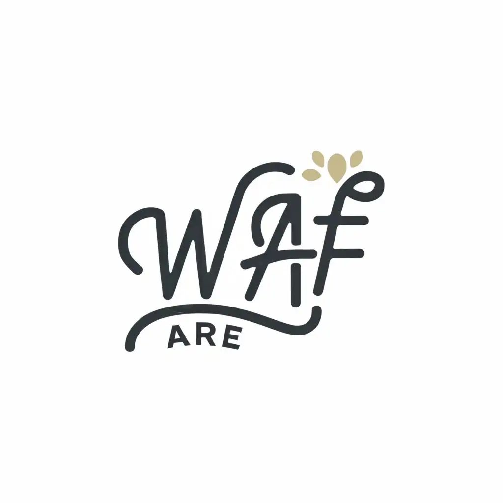 a logo design,with the text "WAF", main symbol:We Are Family,Moderate,clear background