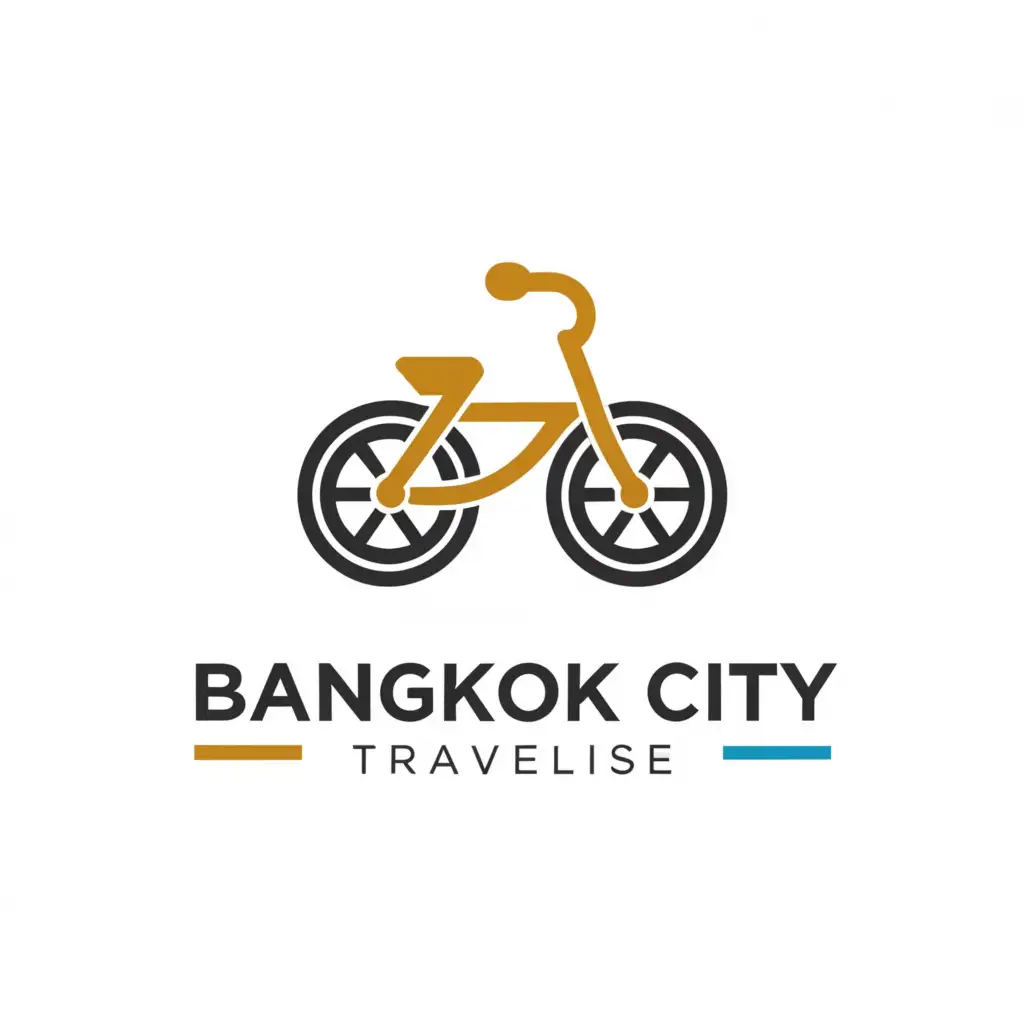 a logo design,with the text "Bangkok city bike", main symbol:bike,complex,be used in Travel industry,clear background