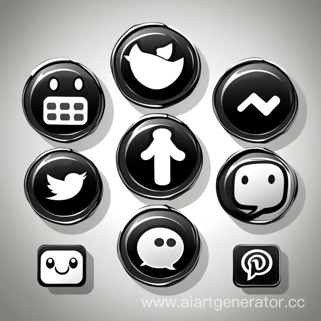 Anime-Style-BlackandWhite-Social-Media-Button