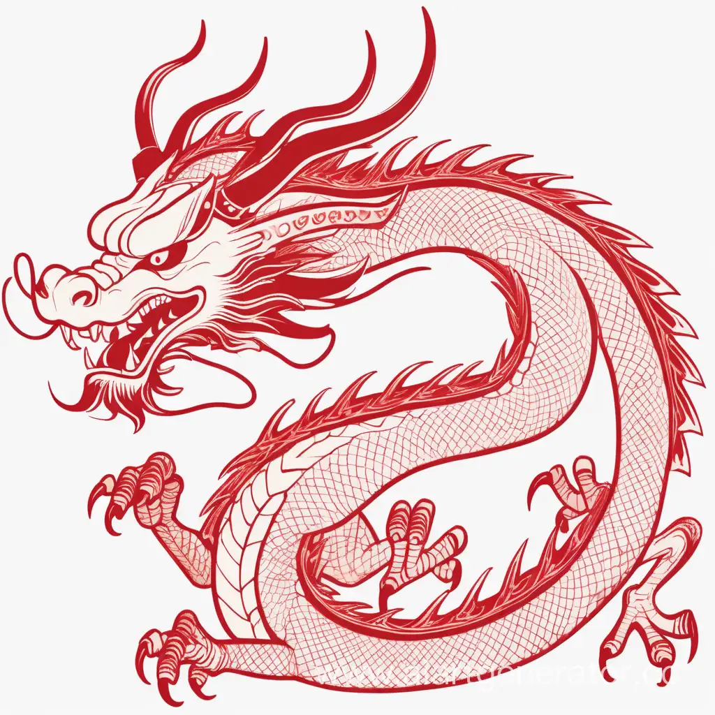 Vibrant-Red-Chinese-Dragon-Illustration