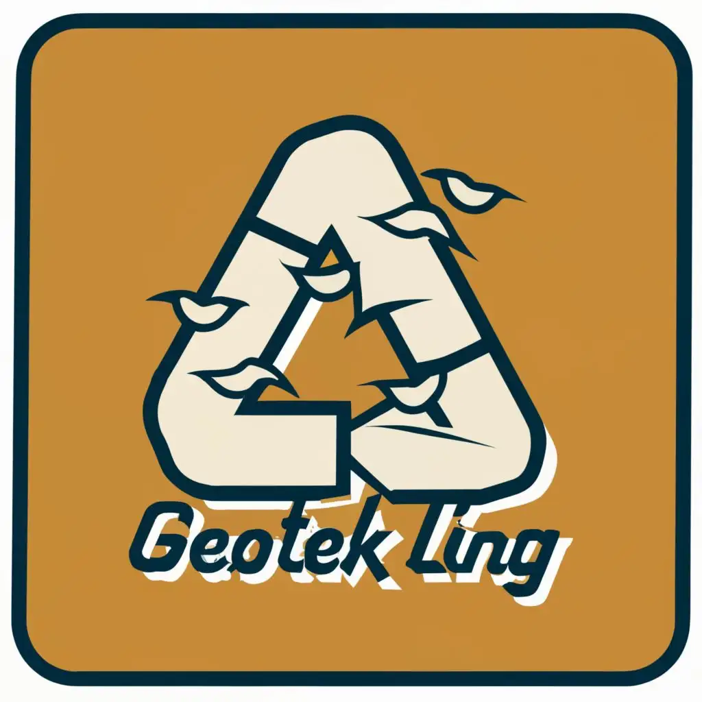 logo, landfill waste, with the text "Geotek Ling", typography, be used in Technology industry