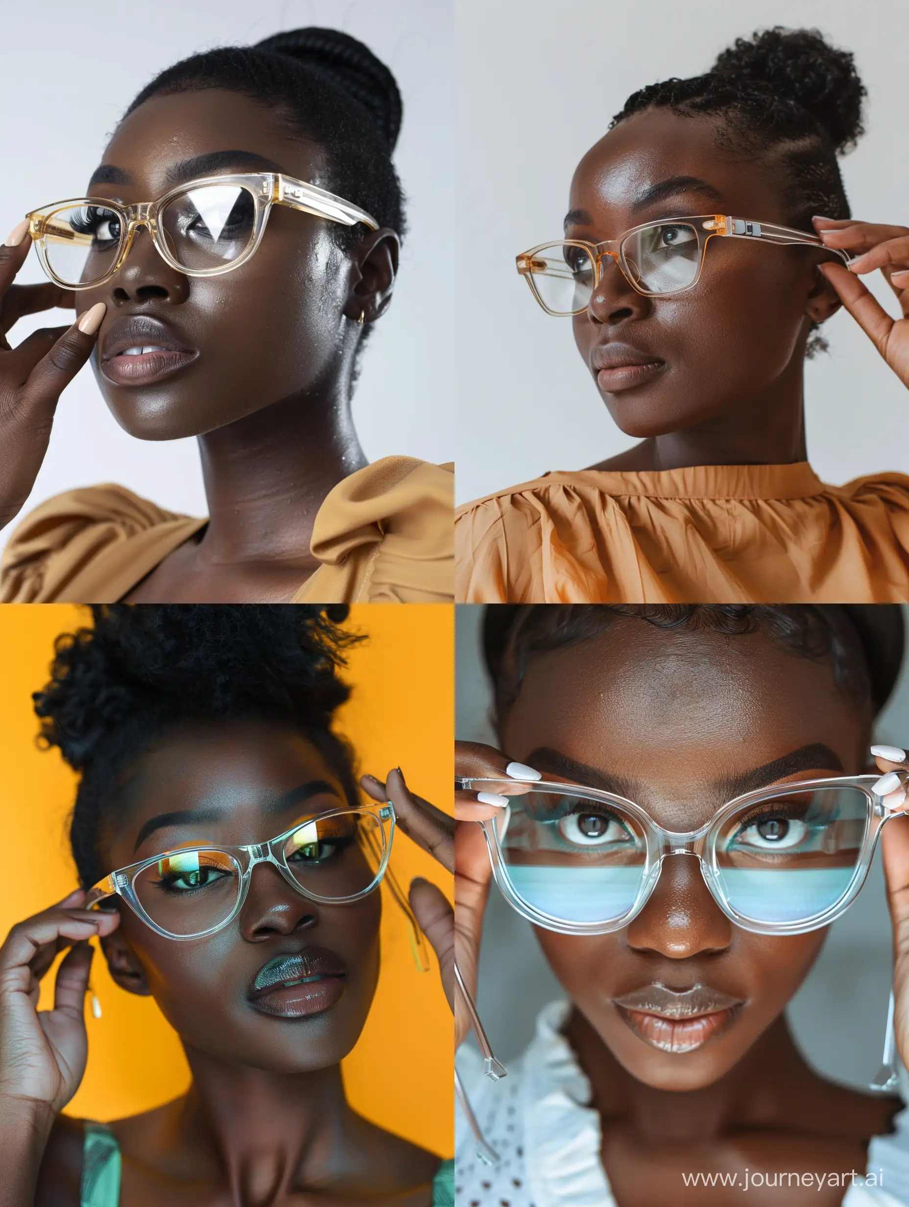 African-Woman-Adjusting-Clear-Reflective-Reading-Glasses