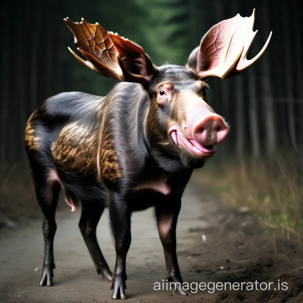 Fascinating-Hybrid-MoosePig-Crossbreed-in-a-Natural-Setting