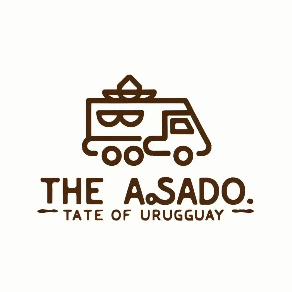 a logo design,with the text "The asado: Taste of Uruguay ", main symbol:food truck,Moderate,be used in Restaurant industry,clear background