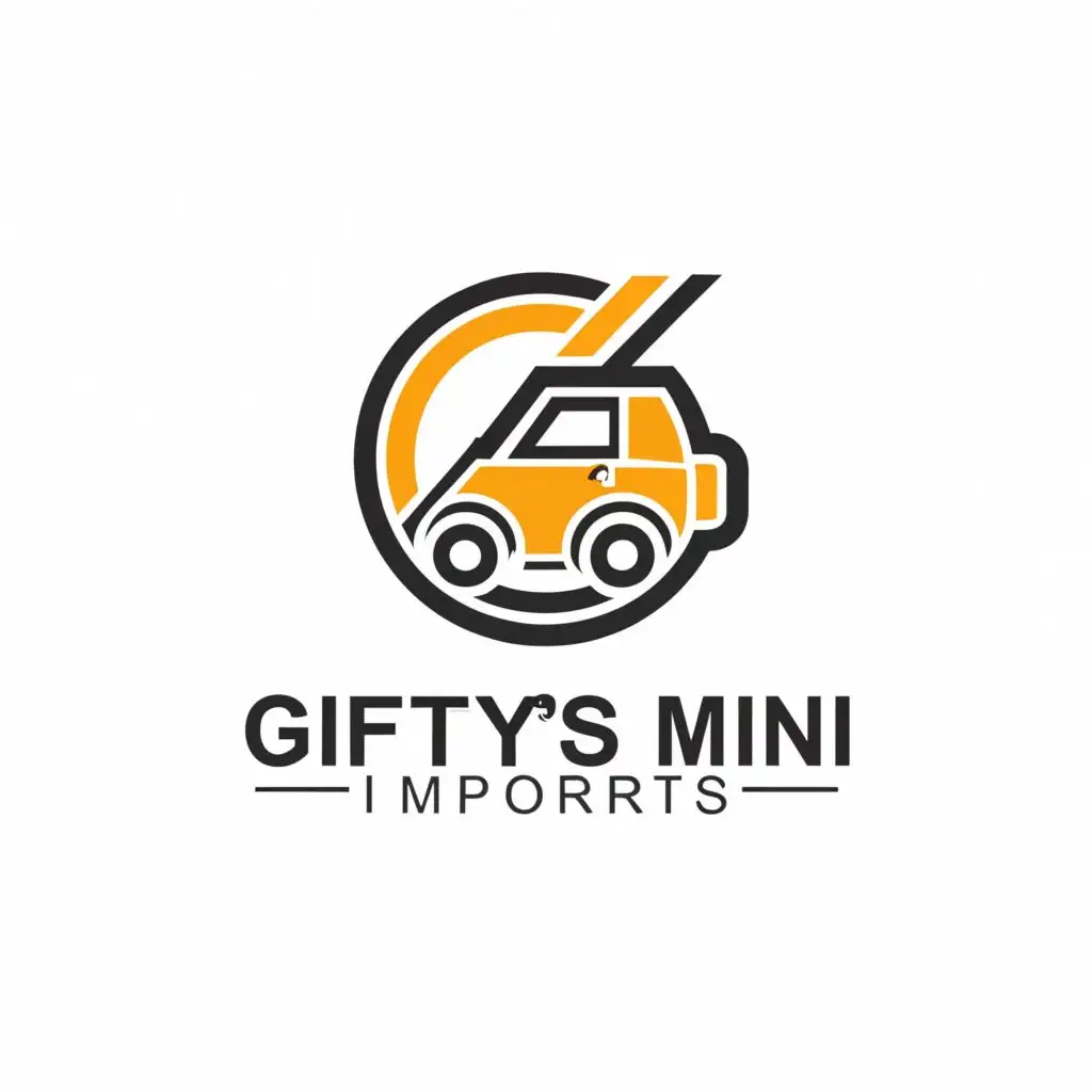 a logo design,with the text "GIFTY'S MINI IMPORTS", main symbol:GMI,Moderate,clear background
