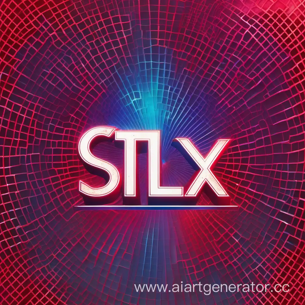 Vibrant-RedBlue-Iridescent-Background-with-STLX-Text
