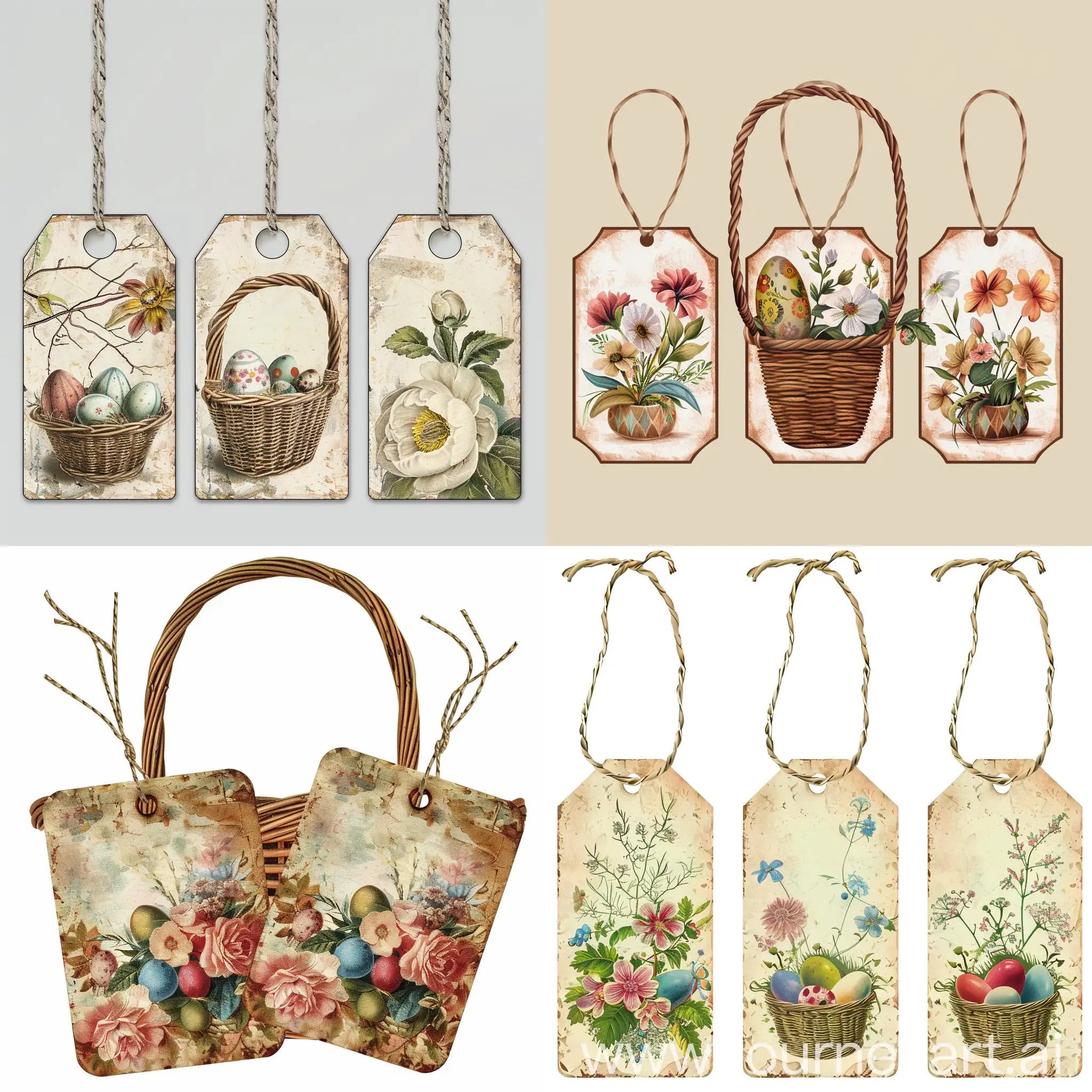 Vintage-Easter-Floral-Basket-with-Decorative-Tags-Design
