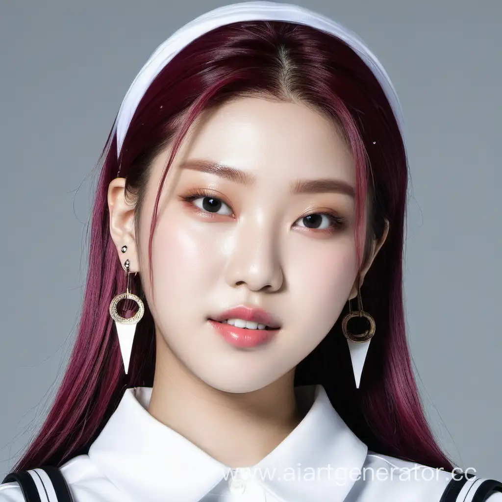 A girl who looks like ITZY's Yuna and IVY's Liso