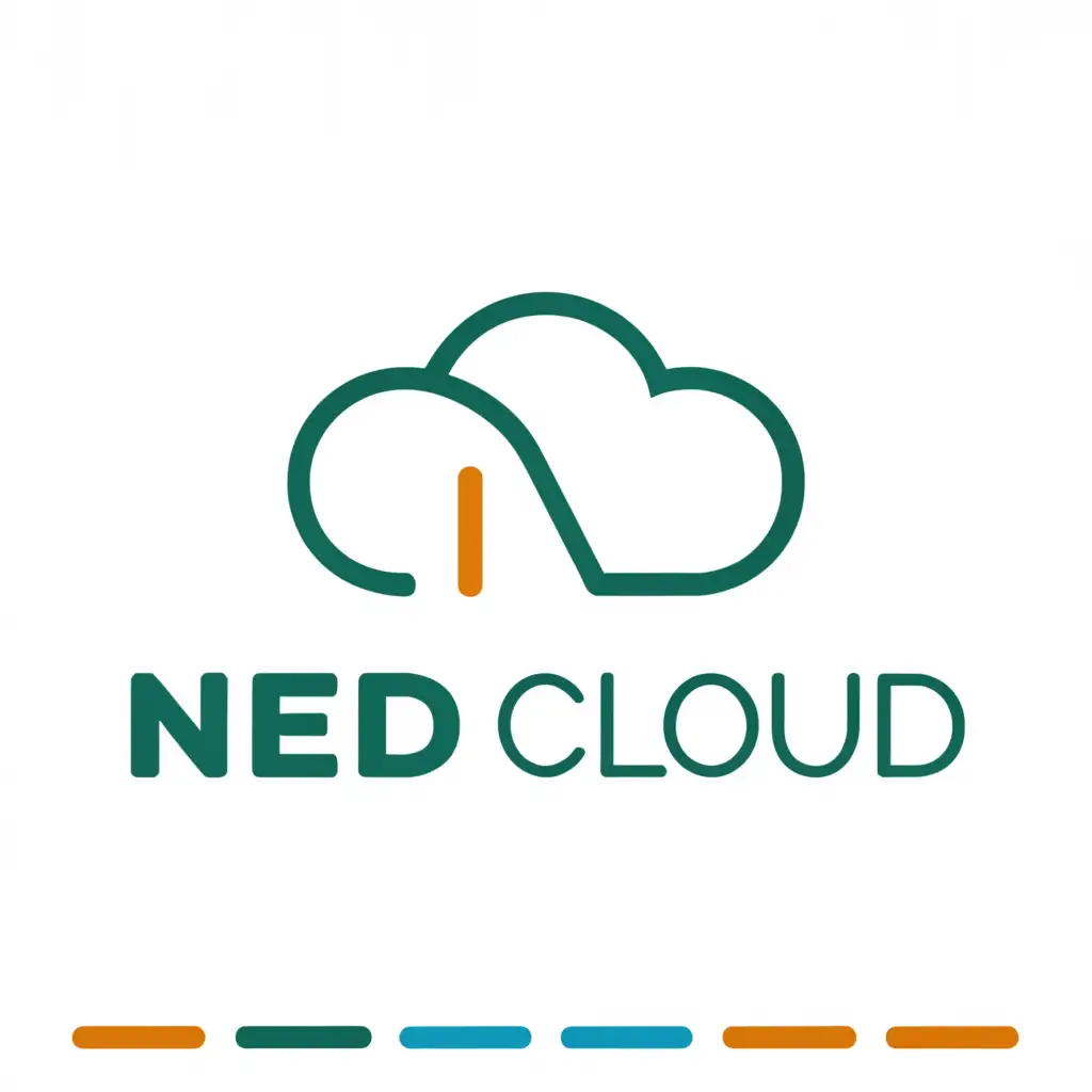 a logo design,with the text "NED Cloud", main symbol:Cloud,Moderate,be used in Education industry,clear background