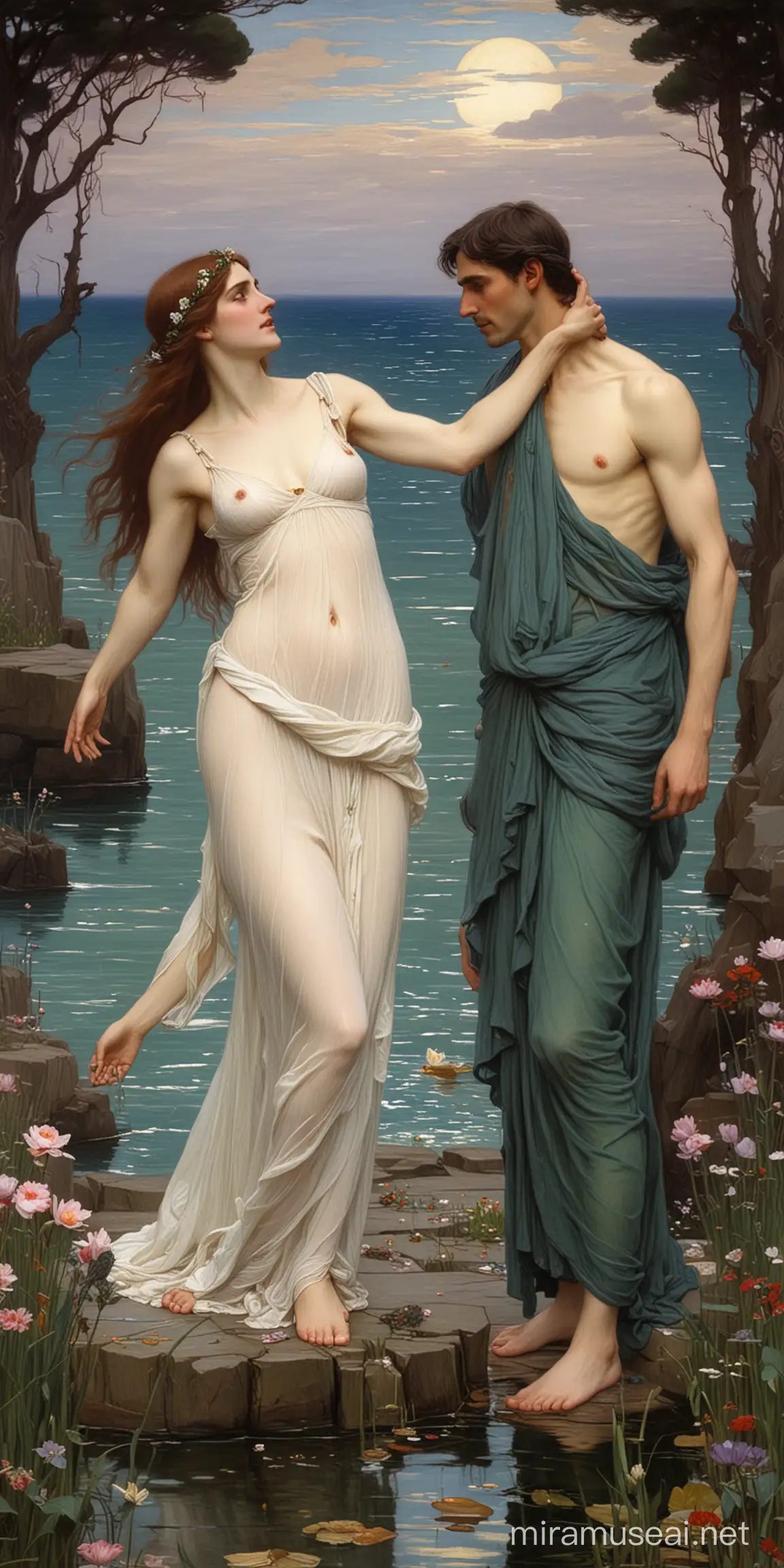 john william waterhouse... Pygmalion and Galatea