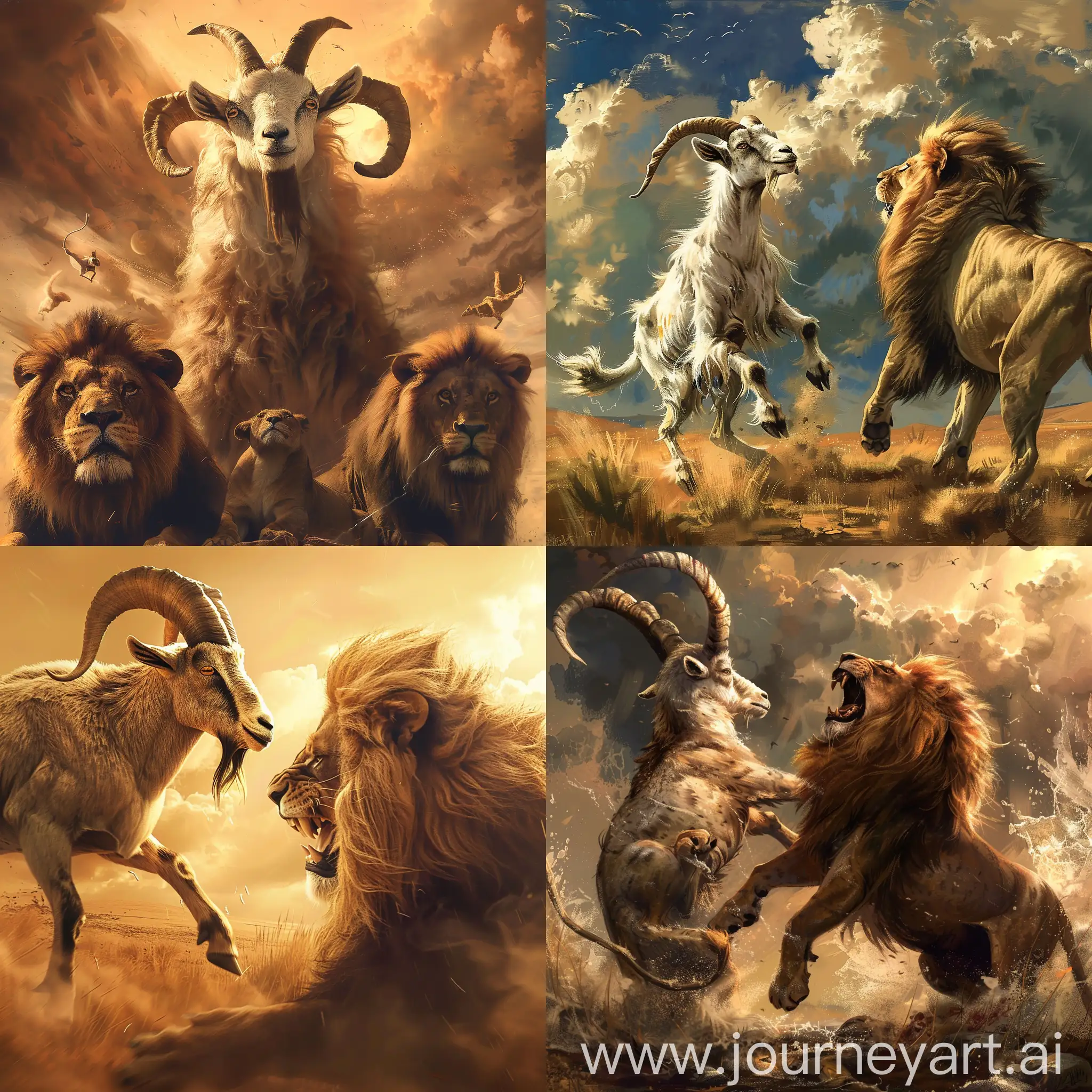 The great goat of god killed the king of lion